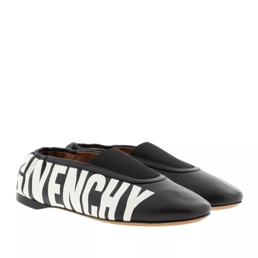 Givenchy Rivington Slip-Ons Printed Leather Black/White Pantofola ballerina
