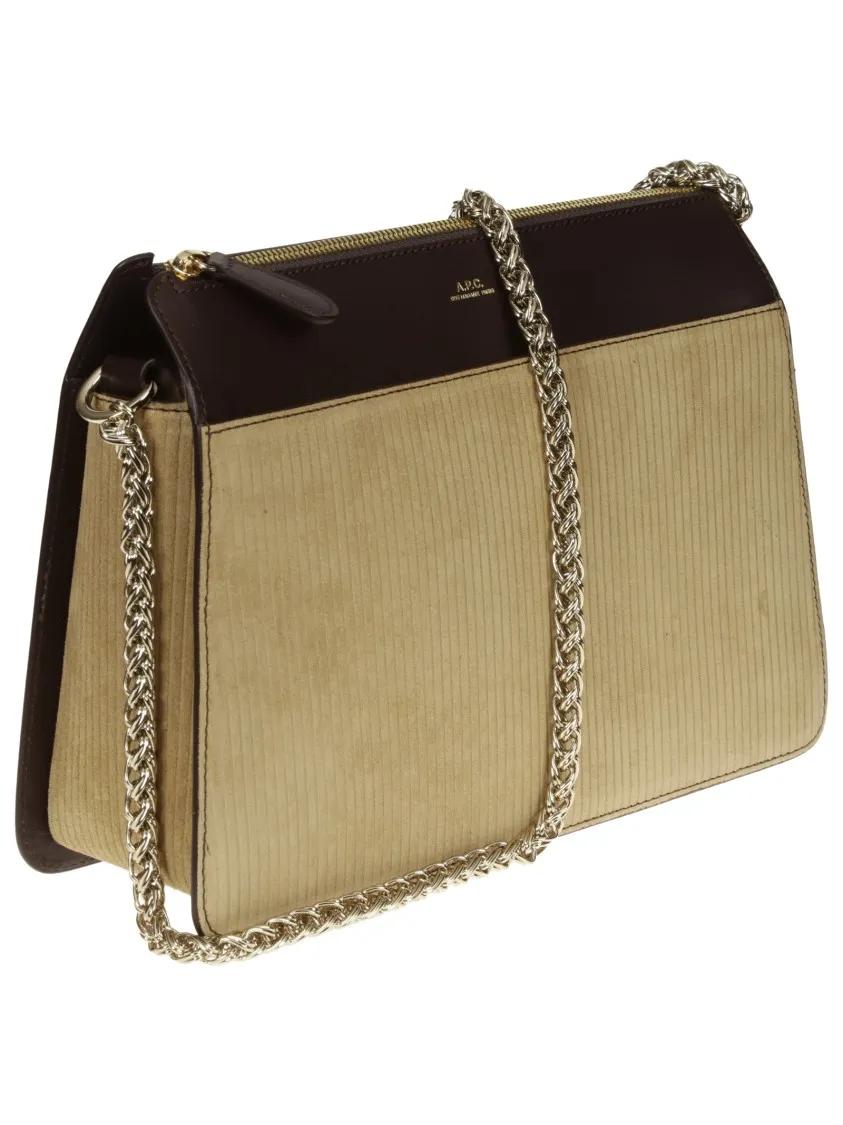 A.P.C. Hobo bags Trapezoidal Bag In Vegetable-Tanned Leather in bruin