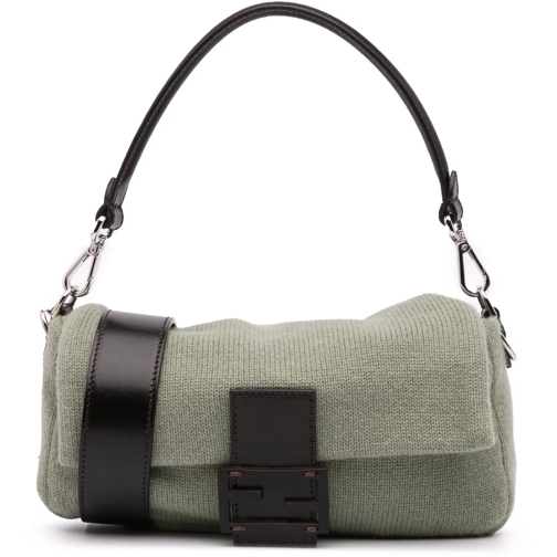 Fendi Tote 2000-2010 Cashmere Baguette Satchel grün