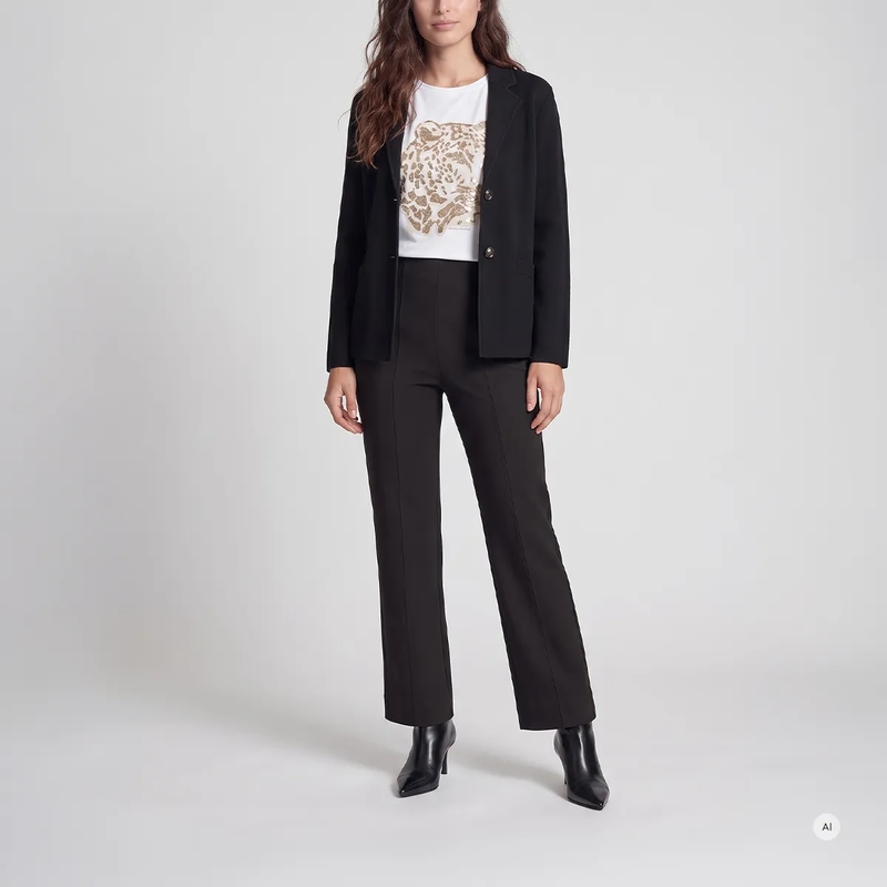 Marc Aurel Blazer Strickblazer- Leistentaschen- mit Schlitz- aus schwarz(Image 2)