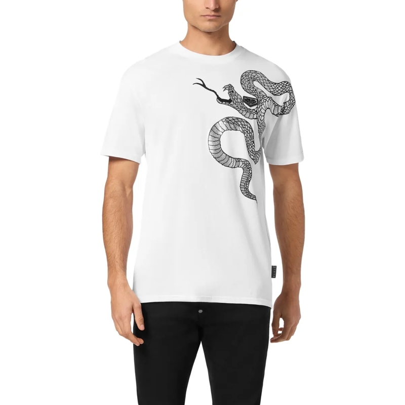 Philipp Plein T-Shirt T-Shirt Rundhalsausschnitt Ss Snake weiss(Image 4)