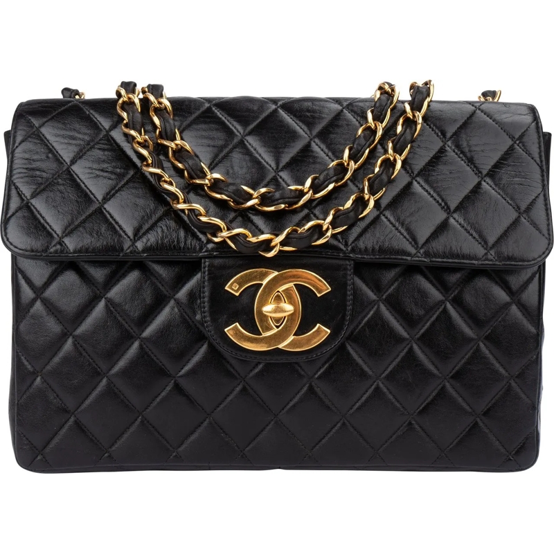 Chanel Schultertasche Chanel Quilted Lambskin 24K Gold Jumbo Single Flap mehrfarbig