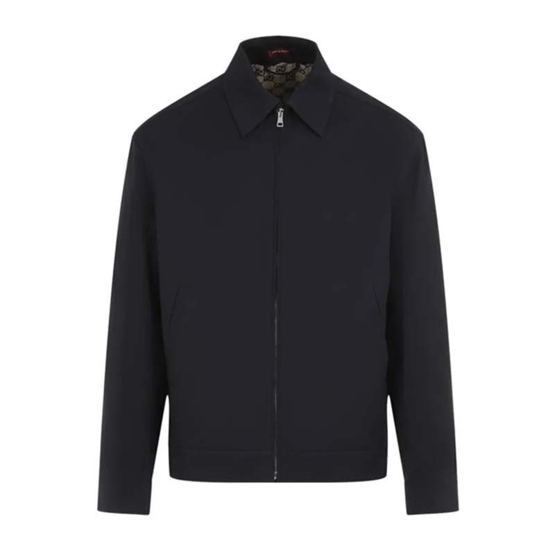 Gucci  Luxury Black Wool Blend Blouson Black