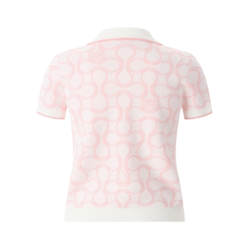 Casablanca Polohemd Poloshirt mit Muster pink(Image 3)