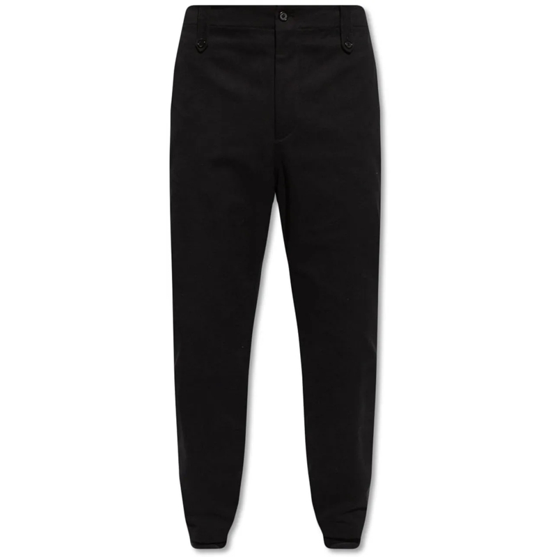 Alexander McQueen T-Shirt Alexander Mcqueen Pleat-Front Trousers schwarz