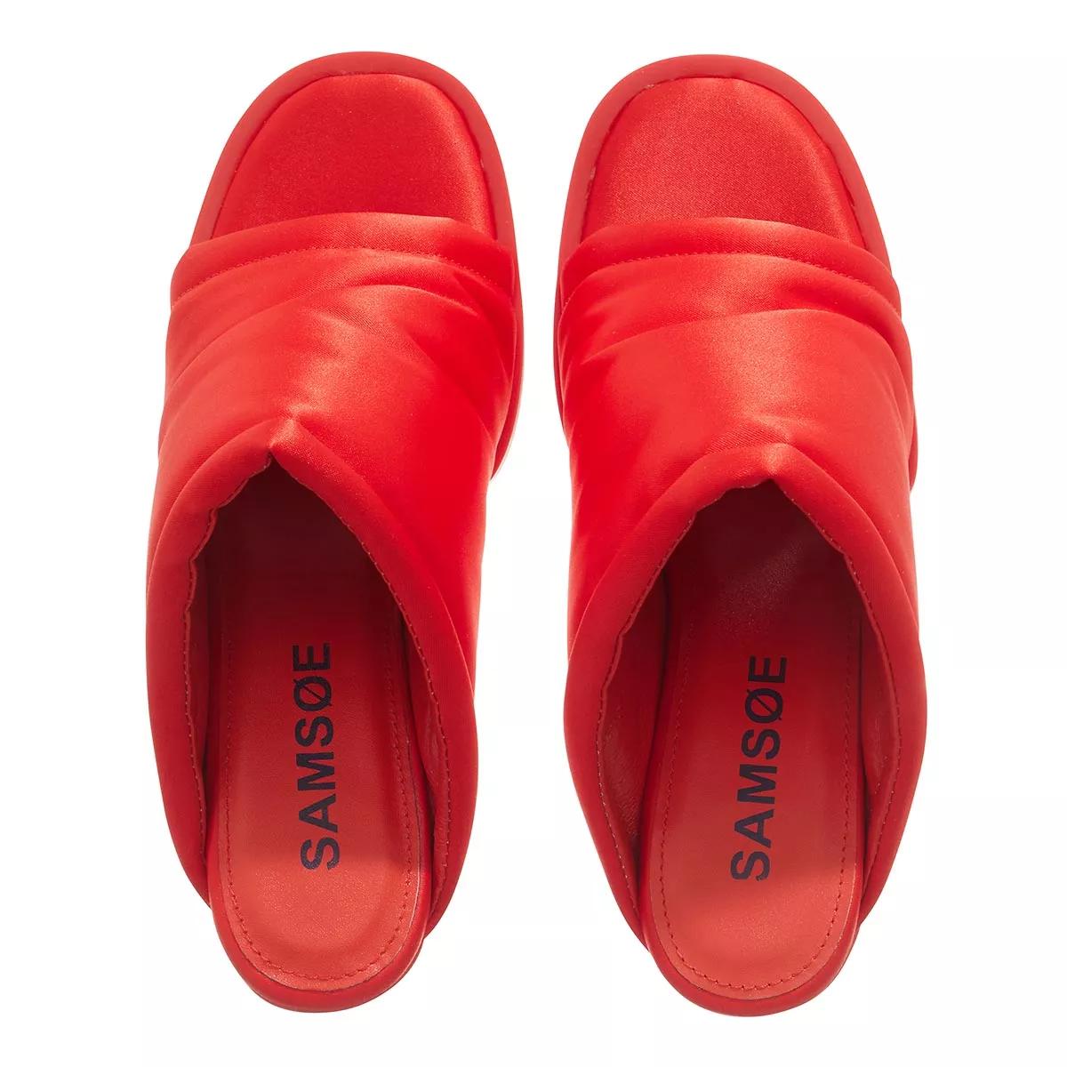 samsøe samsøe sandales, elsa sandals 14694 en rouge - pour dames