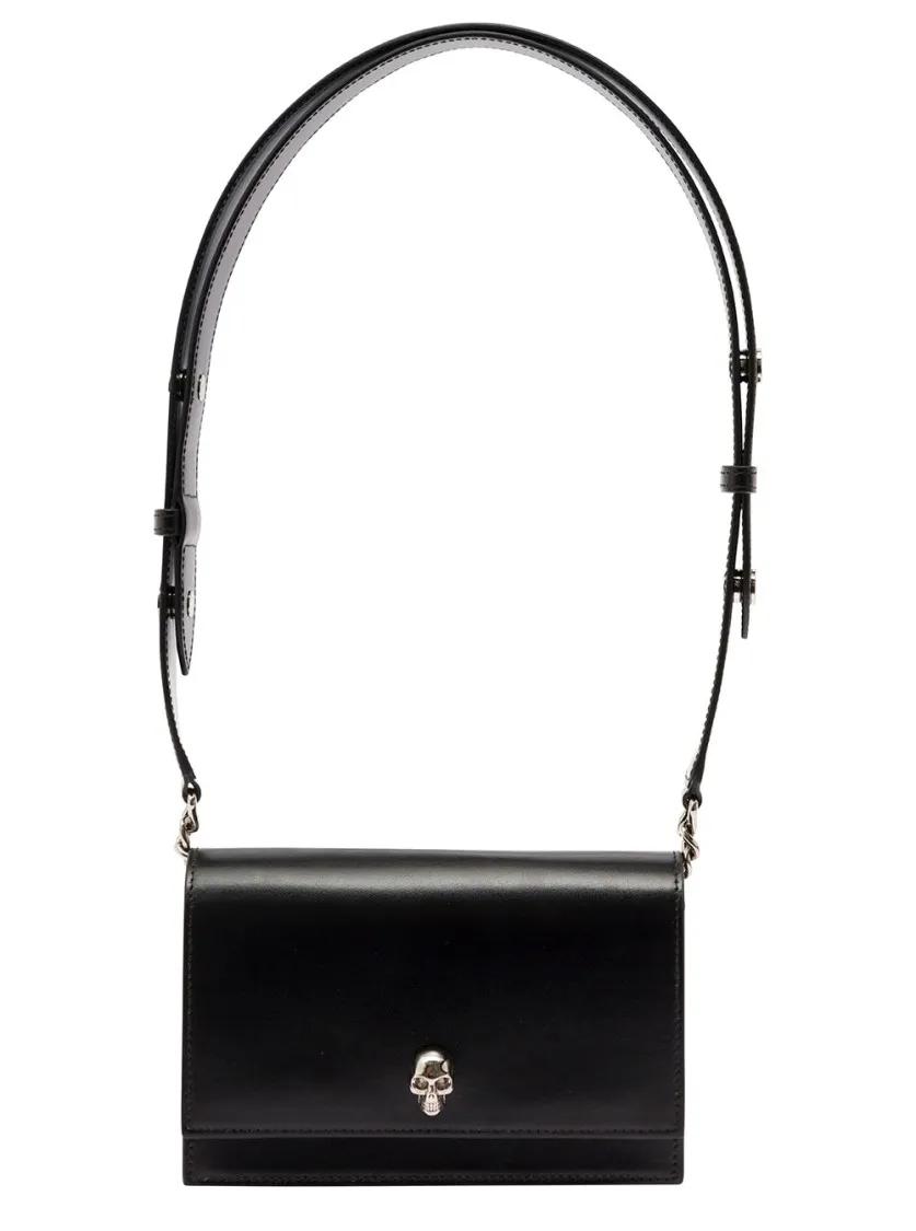 Alexander McQueen Shopper - Small Skull Crossbody - Leather - Black - Gr. unisize - in Schwarz - für Damen