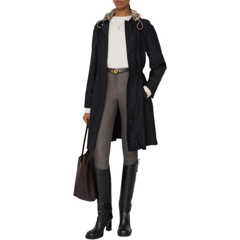 Burberry Parka Coats Black schwarz