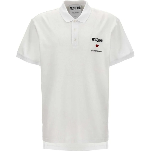 Moschino Polohemd Moschino Couture In Love We Trust Cotton Polo weiß