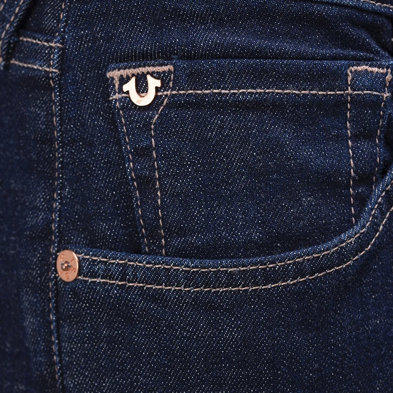 True Religion Jeans - Hohe Leibhöhe- Gearde Bein- 5-Pocket-Style- R dunkel-blau(Image 4)