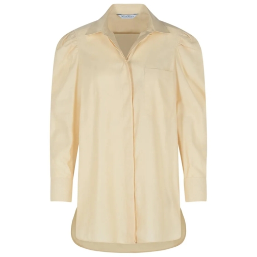 Max Mara Shirts 'Faraday' Cream Cotton Shirt Neutrals