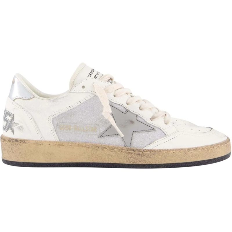 Golden Goose Low-Top-Sneaker Dames Ballstar Sneaker Wit/Grijs weiß
