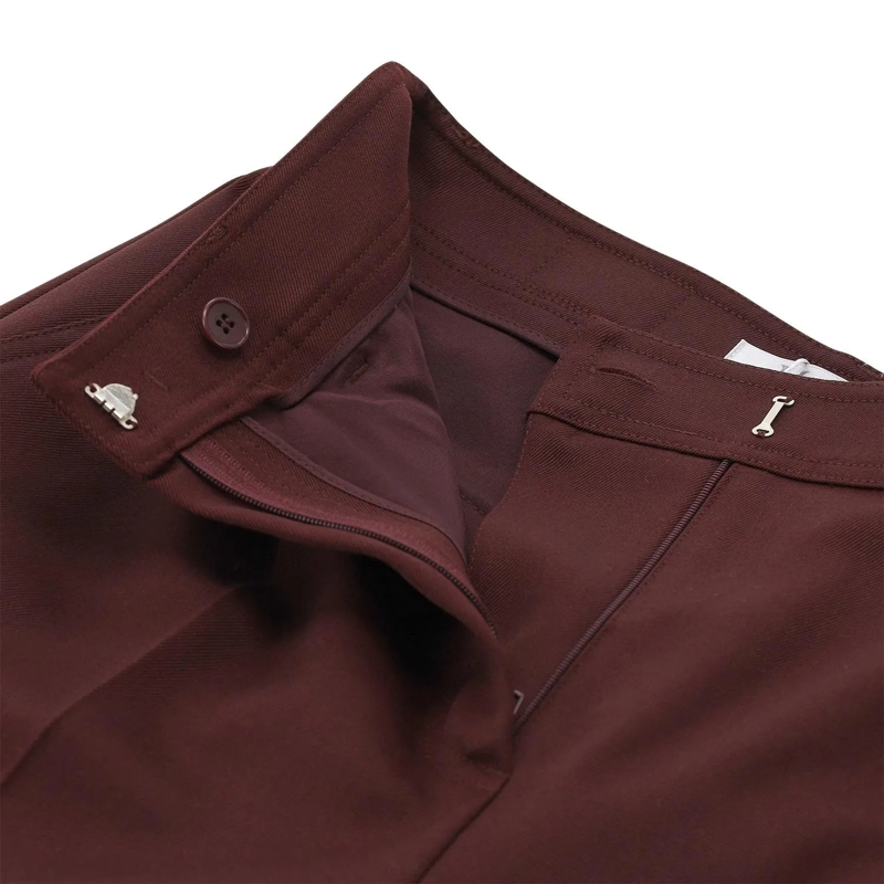 Max Mara Pantalons décontractés Hose Cannes  aus Wollgabardine rot(Image 3)