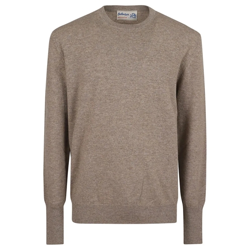 Ballantyne Pullover Cashmere Round Neck Pullover Neutrals