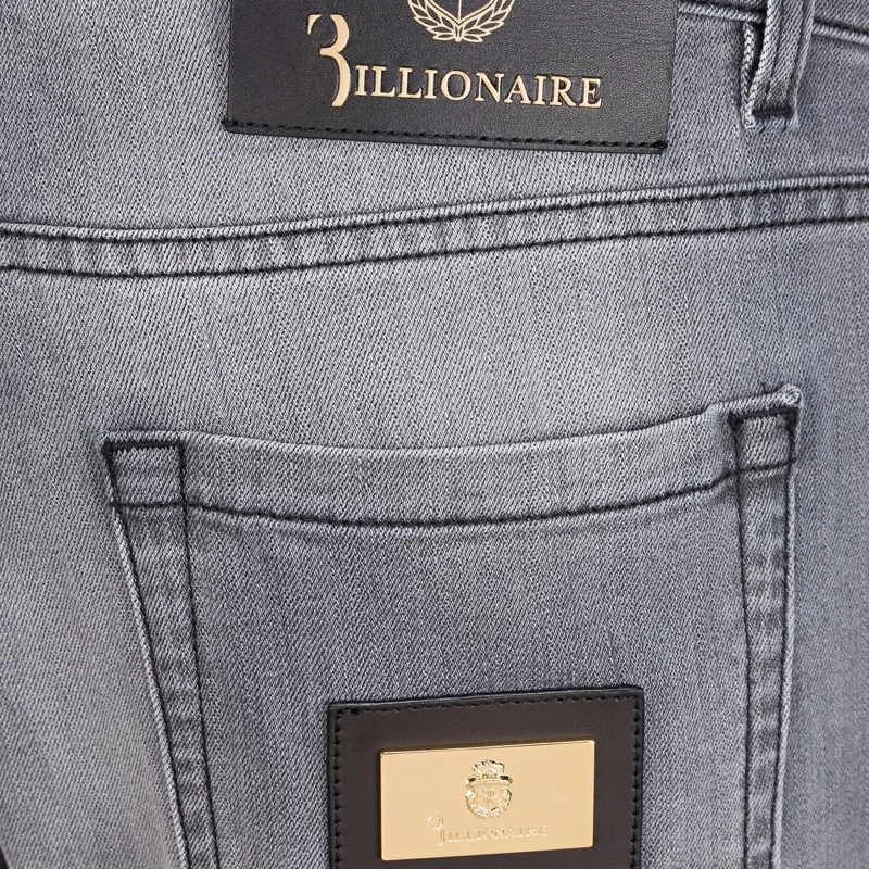 BILLIONAIRE Jeans mit geradem Bein Jeans Regular Fit Statement grau(Image 5)