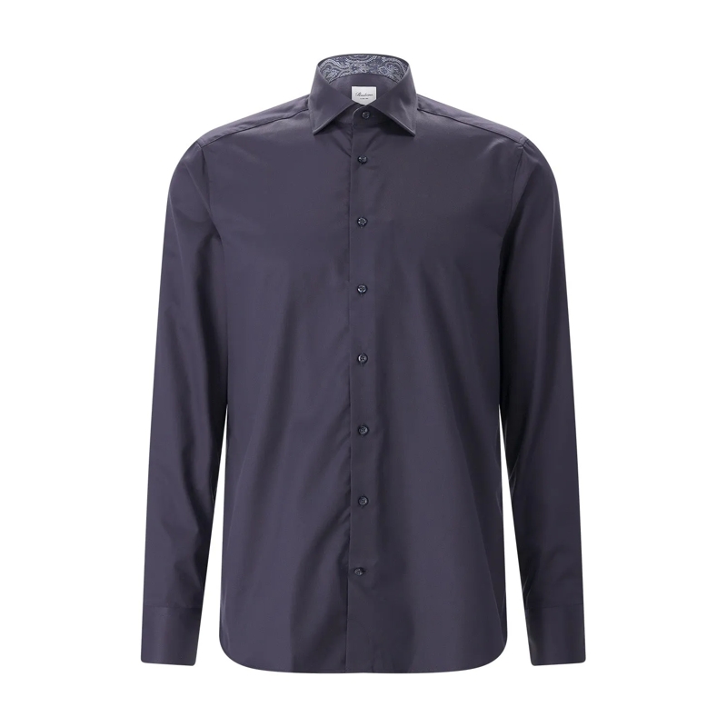 STENSTRÖMS Chemise Slim-Fit Hemd aus Baumwolle dunkelblau