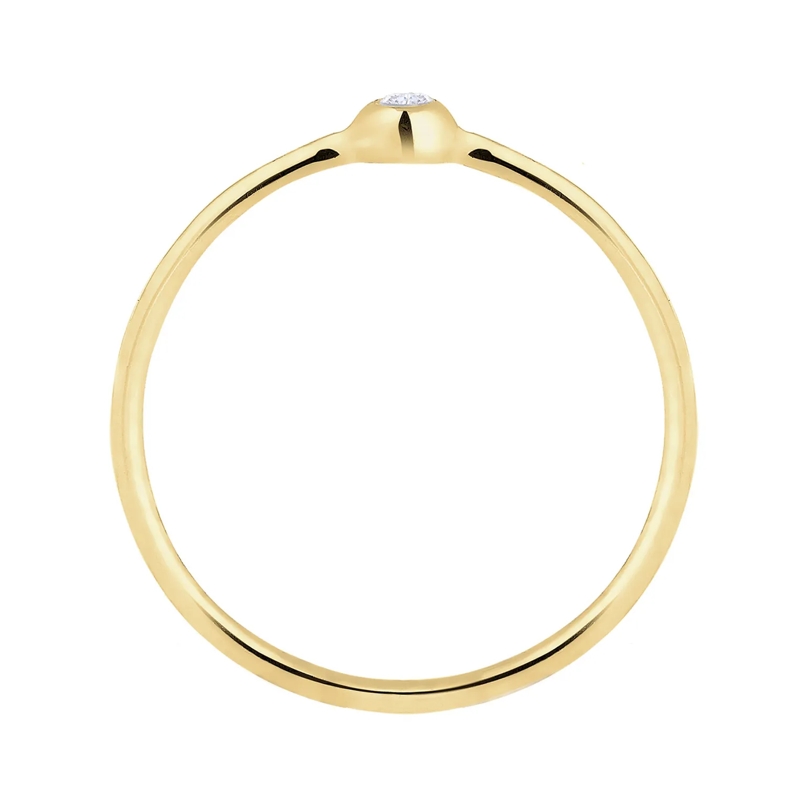 Elli Ring Ring Solitär Zirkonia 375er Gelbgold weiss(Image 3)
