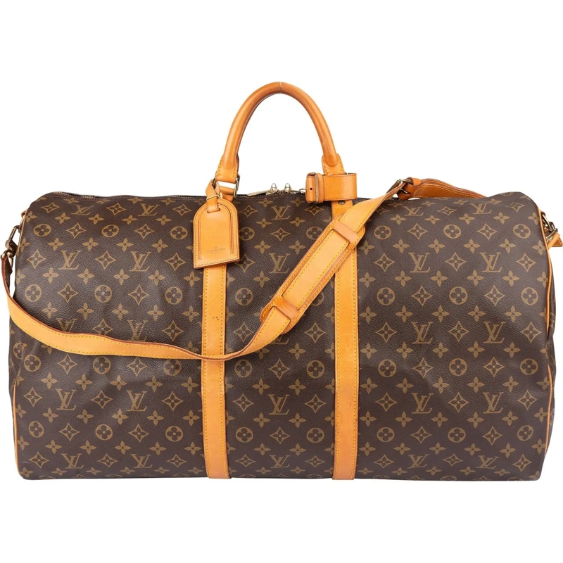 Louis Vuitton Tote Louis Vuitton Canvas Monogram Keepall 60 Bandoulie braun