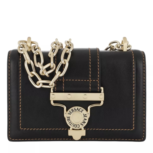 Versace Jeans Couture Small Golden Chain Crossbody Bag Black Crossbody Bag