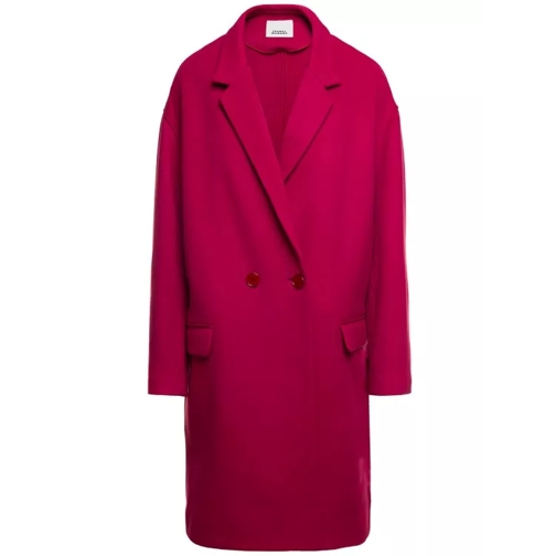 Isabel Marant Pink Oversized Double-Breasted Coat In Wool Blend Pink 