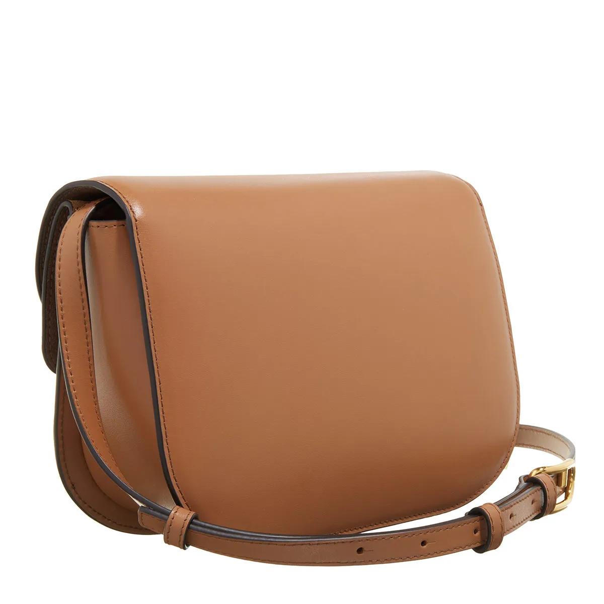 Furla Bruin lederen schoudertas met overslag Brown Dames