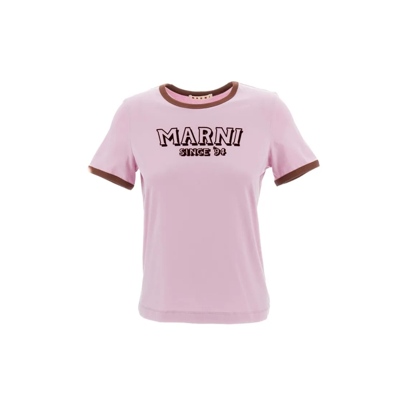 Marni T-Shirt Slim Fit Cotton T-Shirt Pink
