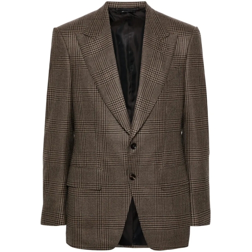 Tom Ford Price Of Wales Multicolor Jacket Brown Blazer