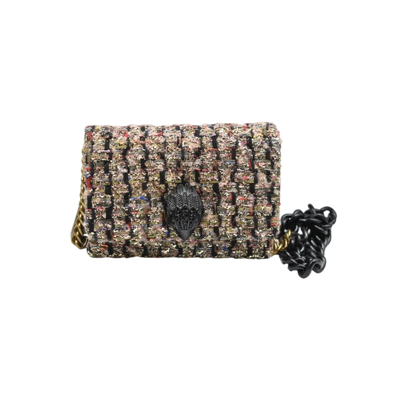 KURT GEIGER LONDON Schultertasche Textured Woven Handbag With Chain Strap Black