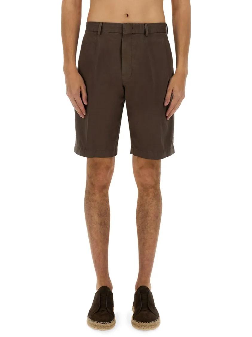 Thumbnail - Zegna - "Summer" Chino Short - Größe 48 - braun
