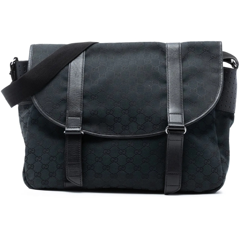 Gucci Schultertasche GG Canvas Messenger Bag schwarz
