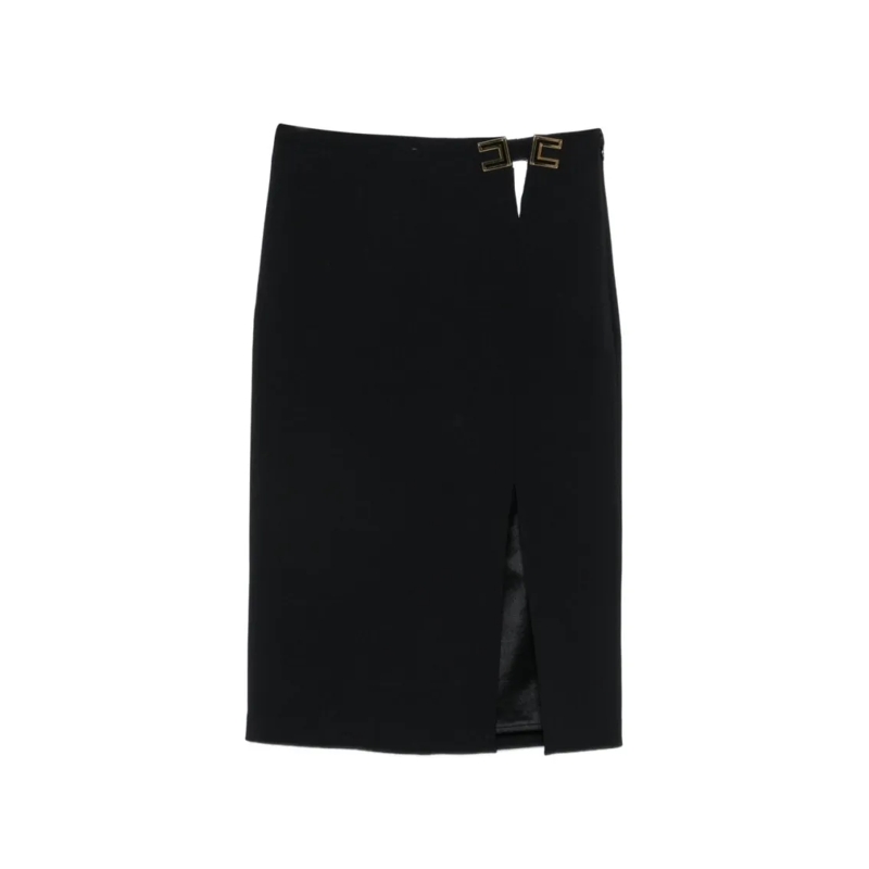 Elisabetta Franchi Midirok Knee-Length Black Skirt Black