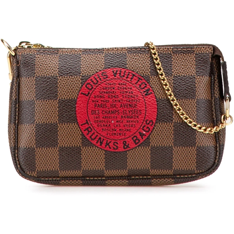 Louis Vuitton Fourre-tout Damier Ebene Trunks and Bags Mini Pochette Accesso braun