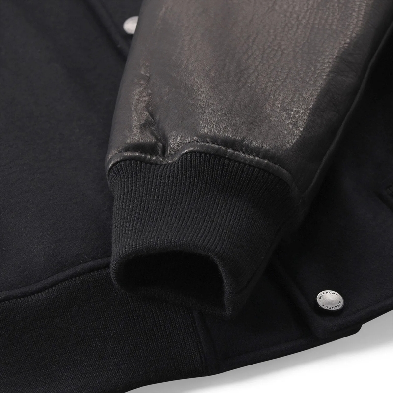 Givenchy Übergangsjacke Blouson aus Leder & Wolle schwarz(Image 7)
