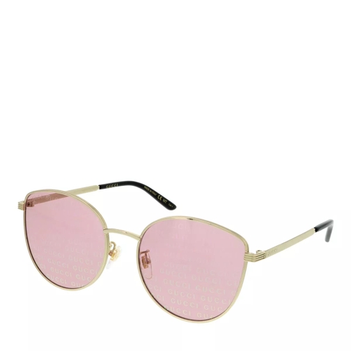 Gucci GG0807SA-004 58 Sunglass WOMAN METAL Gold Sunglasses