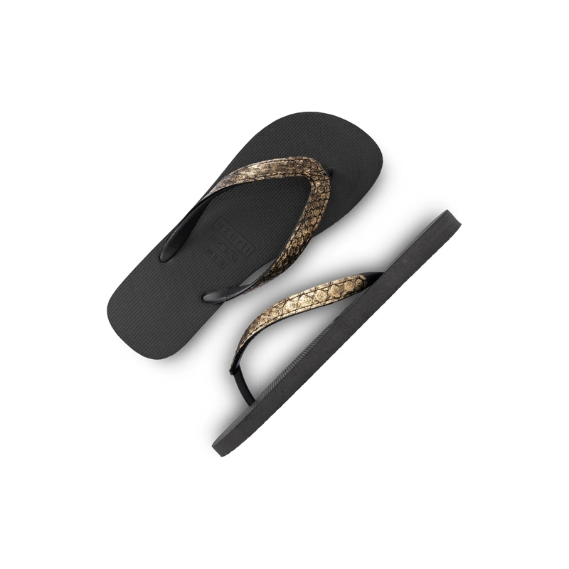 UZURII Flip Flops Zehentrenner Python Bronze schwarz(Image 5)