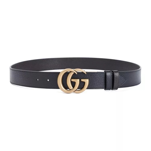 Gucci Ledergürtel Leather Belt With Gg Black