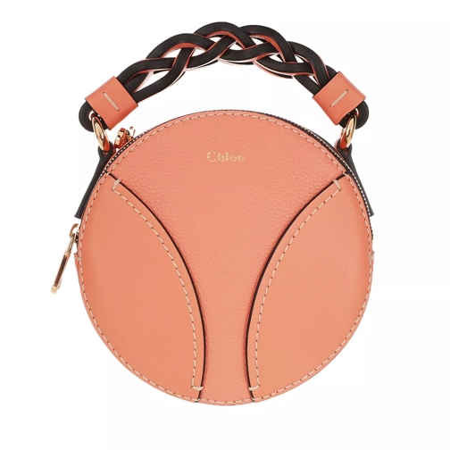 Chloé Round Daria Mini Crossbody Bag Leather Peach Bloom Rund väska