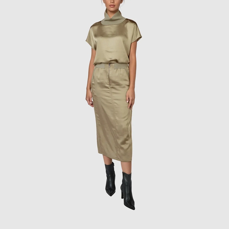 Marc Aurel Top Satin-Top khaki(Image 2)