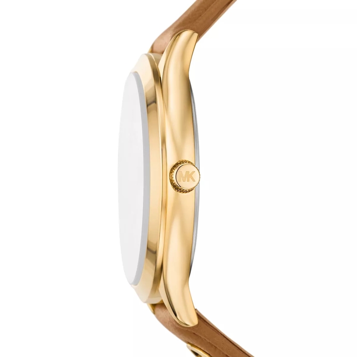 Michael kors slim hot sale runway watch gold