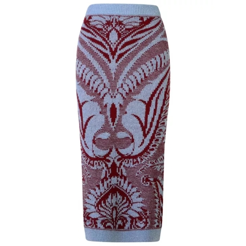 Etro Multicolor Wool Skirt Multicolor 