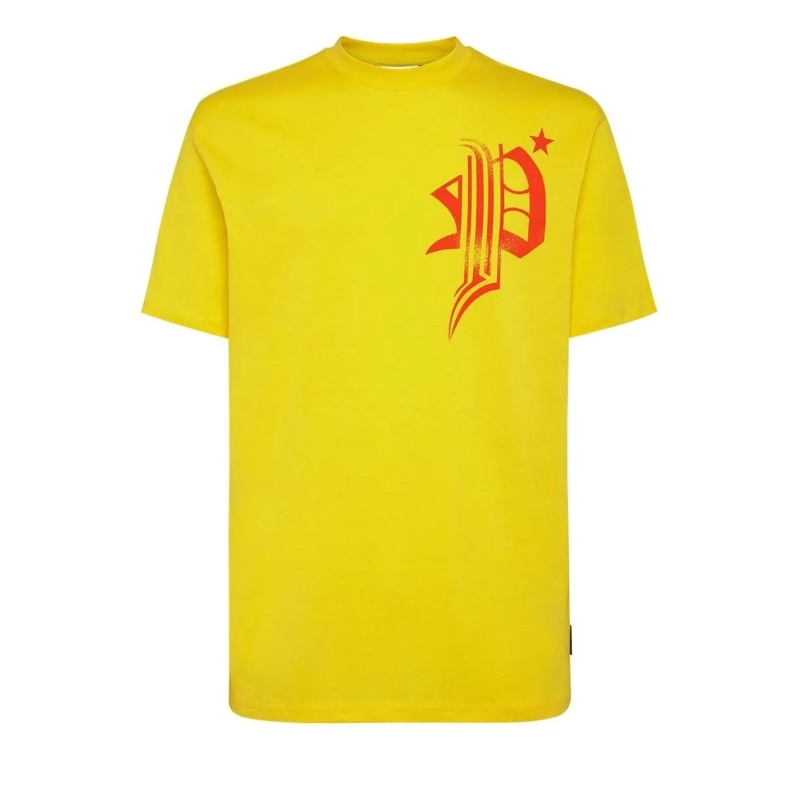 Philipp Plein T-Shirt T-Shirt Skull gelb