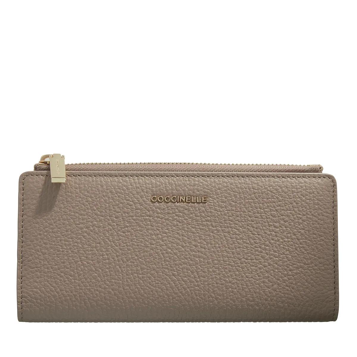 Coccinelle Portemonnaie - Metallic Soft - Gr. unisize - in Taupe - für Damen