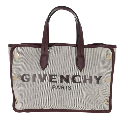 Givenchy Mini Tote Bag Canvas Aubergine Rymlig shoppingväska