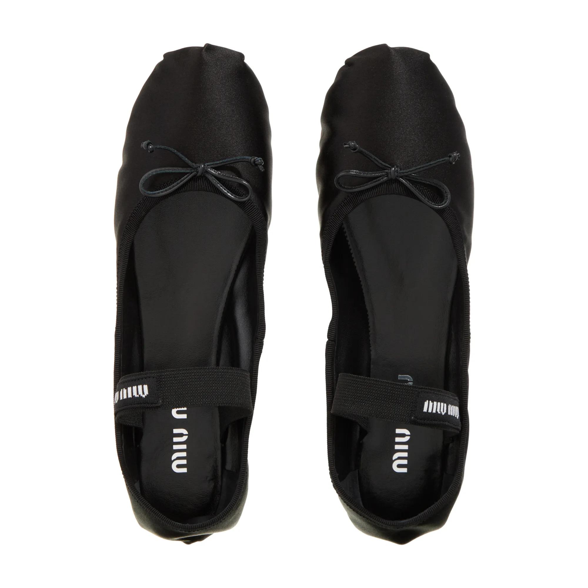Thumbnail - Miu Miu Loafer - Satin Ballet Flats - Gr. 37 (EU) - in Schwarz - für Damen