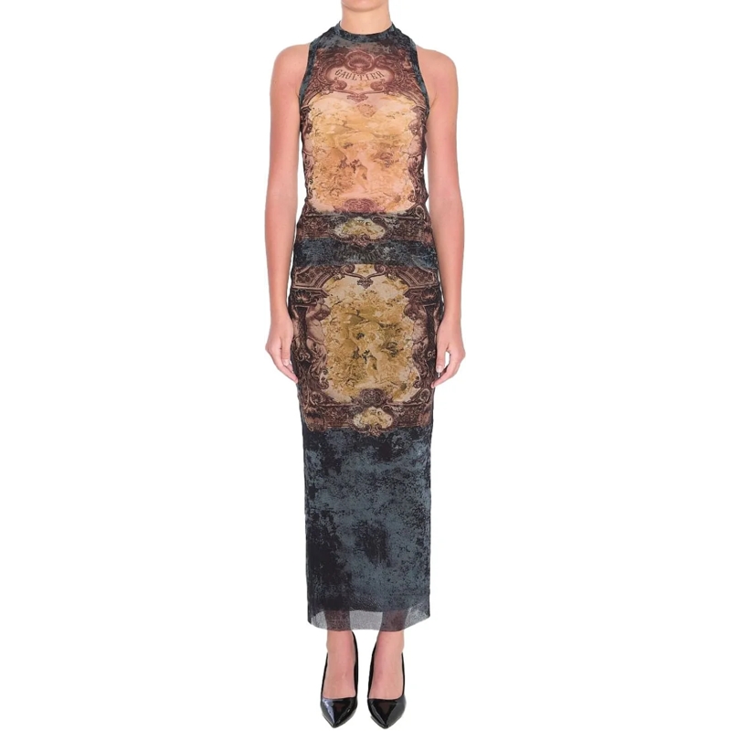 Jean Paul Gaultier T-Shirt Top Blackbluegreen schwarz