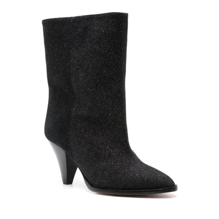 Isabel Marant Stiefel - Rouxa Suede 85Mm Boots - Gr. 38 (EU) - in Schwarz - für Damen