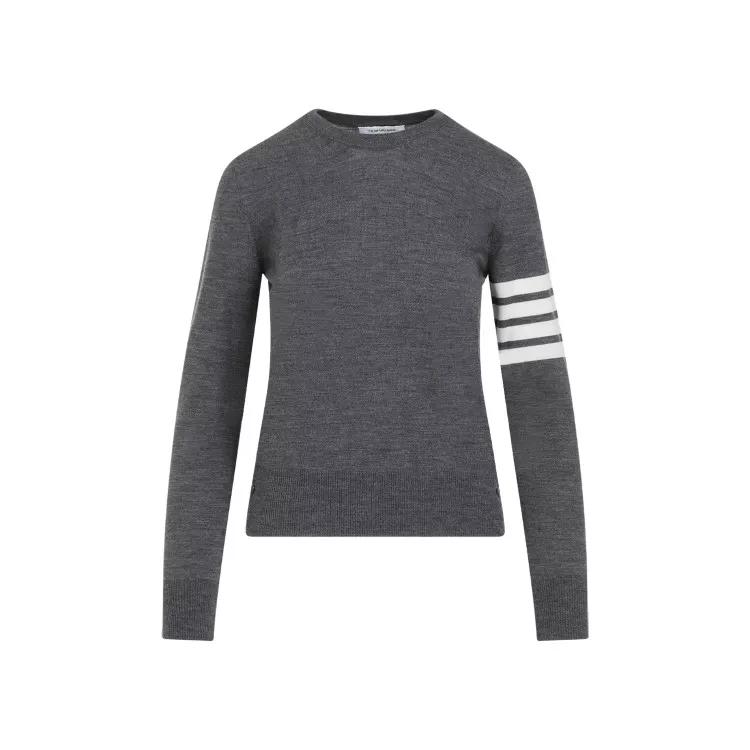 Thom Browne - Med Grey Wool Sweater - Größe 38 - grau