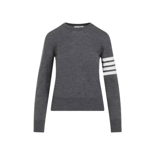 Thom Browne Med Grey Wool Sweater Grey 