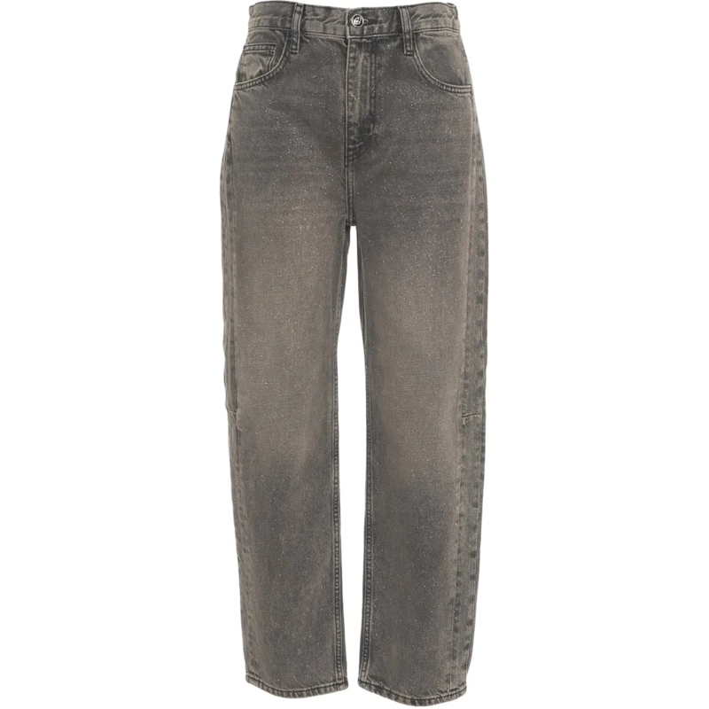 LIU JO Slim-Fit-Jeans Balloon jeans with glitter finish grau