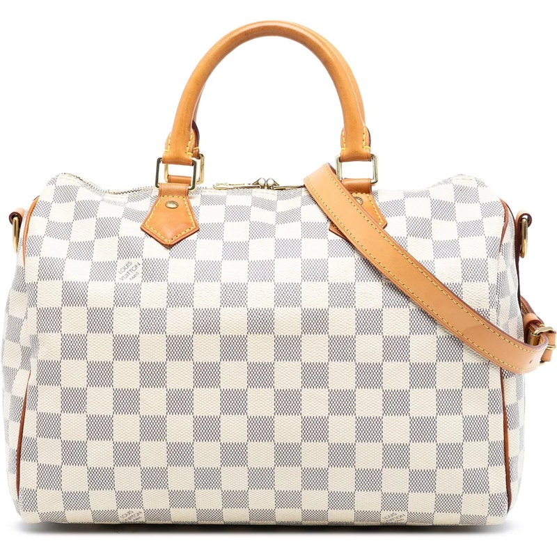 Louis Vuitton Schultertasche Damier Azur Speedy Bandouliere 30 weiß